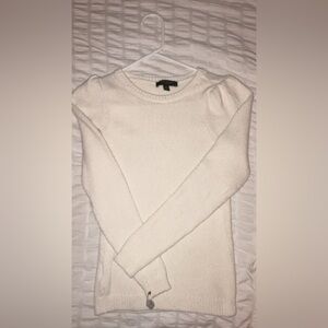 Ann Taylor Cream Crew Neck Sweater